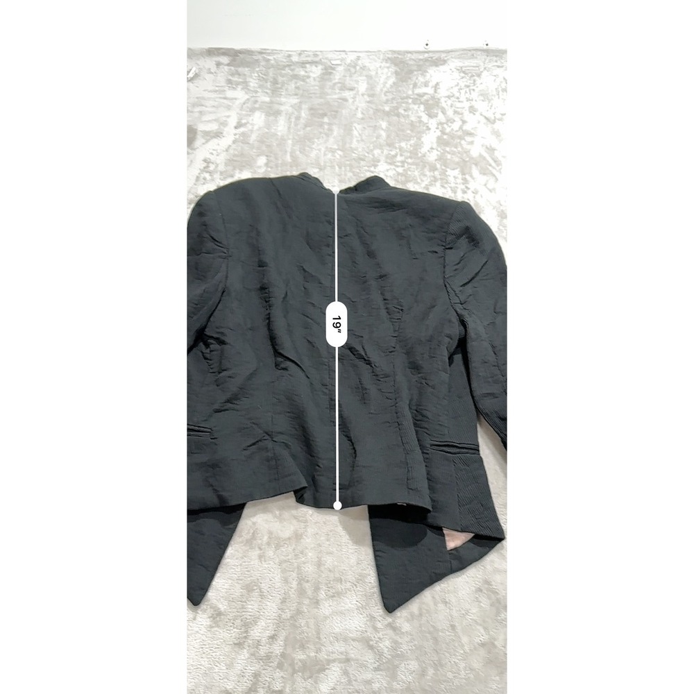H&M Open Blazer Women's Size 8 Black Lined Lightweight Long Sleeve EUC - Picture 7 of 8